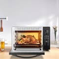 Miniatyrbillede 4 af 6: CONTINENTAL EDISON CEMF38DIG - 38L sort elektrisk miniovn - 1600W - Rotisserie, naturlig konvektion