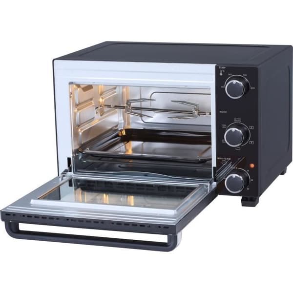 CONTINENTAL EDISON CEMF35B4 - 35L svart elektrisk miniugn - 1500W - Rotisserie, Naturlig konvektion
