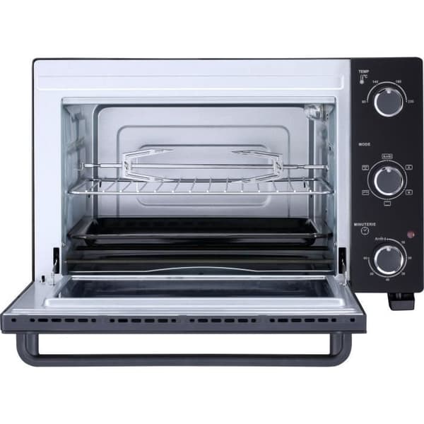 CONTINENTAL EDISON CEMF35B4 - 35L svart elektrisk miniugn - 1500W - Rotisserie, Naturlig konvektion