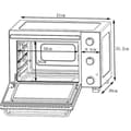 Miniatyrbild 5 av 6: CONTINENTAL EDISON CEMF35B4 - 35L svart elektrisk miniugn - 1500W - Rotisserie, Naturlig konvektion