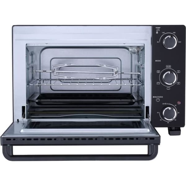 CONTINENTAL EDISON CEMF28B2 elektrisk miniugn - 28L svart - 1500W - Rotisserie, Naturlig konvektion