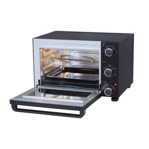 CONTINENTAL EDISON CEMF28B2 elektrisk miniugn - 28L svart - 1500W - Rotisserie, Naturlig konvektion