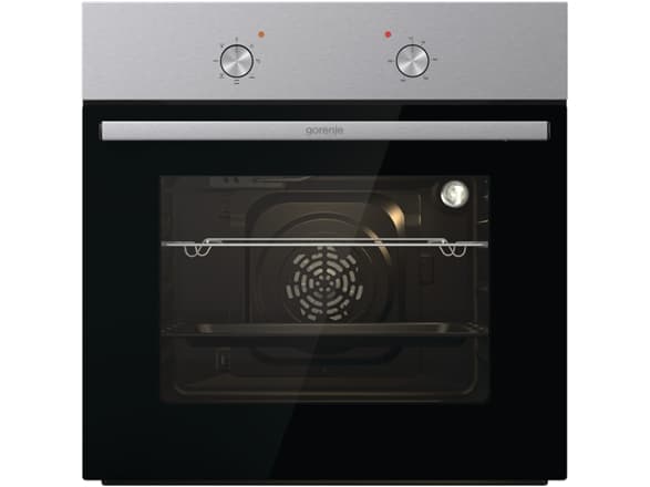 Gorenje Oven | BO6615E01X | 60 L | Electric | EnamelClean | Mechanical control | Height 59.5 cm | Width 59.5 cm | Stainless steel