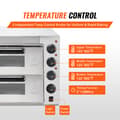 Miniatyrbillede 4 af 4: Elektrisk Pizzovn, Justerbar Temperaturkontrol, Alsidige Madlavningsmuligheder, Holdbart Rustfrit Stål