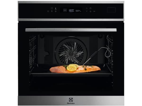 Electrolux EOB7S31X, Medium, Elektrisk ovn, 70 l, 3500 W, 70 l, Damp Sort, Rustfritt stål