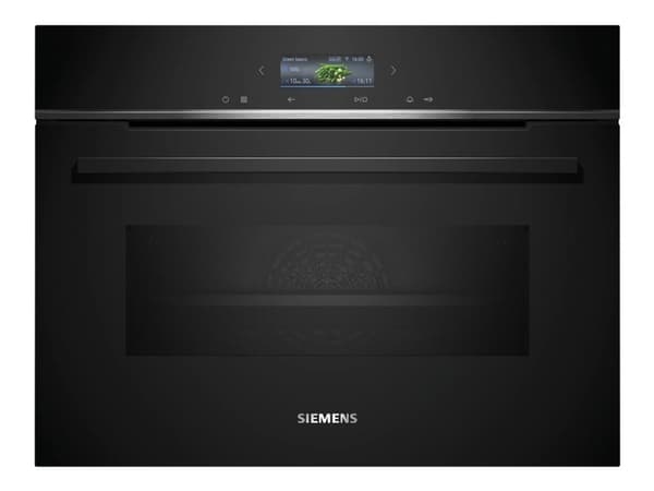 Siemens iQ700 CM724G1B1 - Kombinationsugn - inbyggd - Wi-Fi - fördjupning - bredd: 56 cm - djup: 55 cm - höjd: 45 cm - med självrengöring - svart