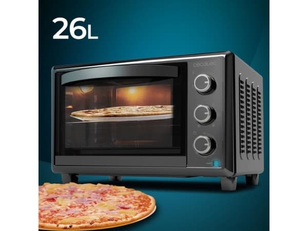 Cecotec 03818, Elektrisk ovn, 26 l, 1500 W, 26 l, 0 - 230 °C, Benkeplate