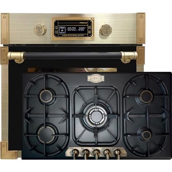 Kaiser Four Set EH 6427 AD+KG 9325 Em, Retro Pyrolyse inbyggnadsugn 73L + gasspis, 90 cm