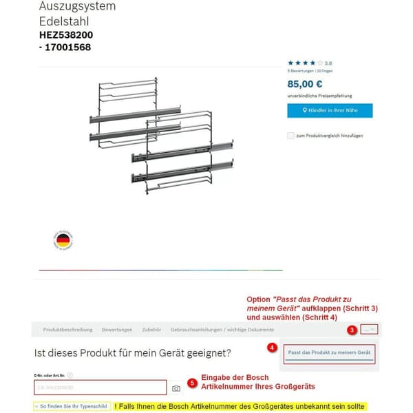 Multifunktions-ovn BOSCH HEZ538000