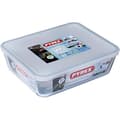 Pikkukuva 1 / 6: PYREX - 243P000 / 7046 - Rektangulär maträtt med lock - 25cm * 19 cm - Pyrex Cook &amp; Freeze