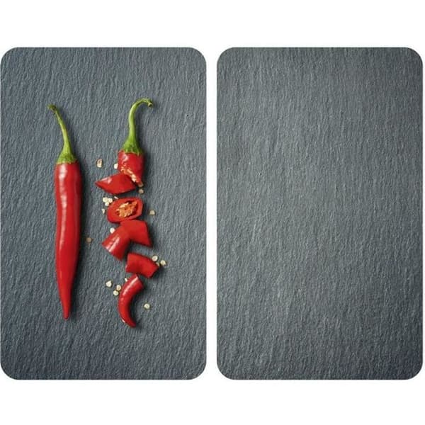 WENKO Hällskydd, "Cayenne" glashäll, set om 2, härdat glas, 30x52 cm, flerfärgad