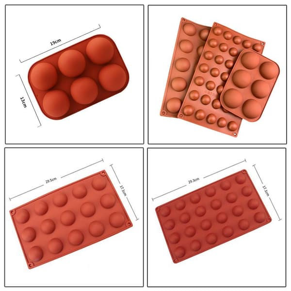 Silikoneform / Isform / Chokoladeform – Halvkugle
