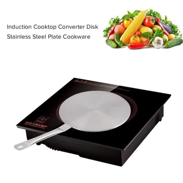 Induktionsadapter - Rostfritt stål - 24cm - Robust - Värmespridare - Kompatibel med alla värmekällor