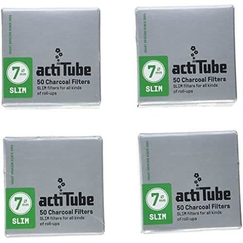 Aktivt kolfilter - actiTube - Slim - 4 lådor med 50 filter - Enkel att använda - Tillverkad i Tyskland