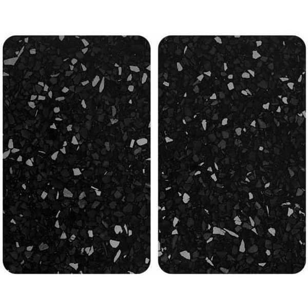 Universal "Terrazzo" hällskydd, glashällkåpor, set om 2, härdat glas, 30x52 cm, flerfärgad