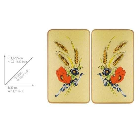 Hällskydd - WENKO - Blåklint - Härdat glas - Set om 2 - 30x52 cm