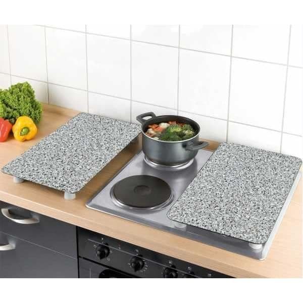 WENKO Hällskydd, "Granit" glashäll, set om 2, härdat glas, 30x52 cm, flerfärgad