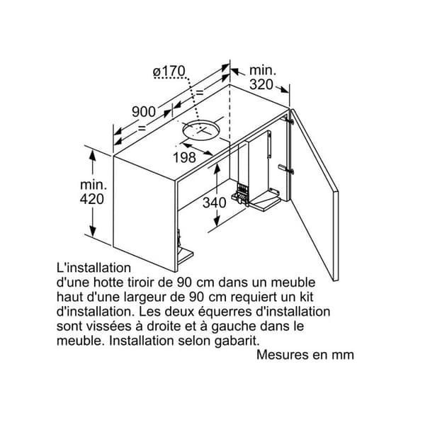 Installationskit för fläkt - BOSCH - DSZ4920 - Apparattillbehör