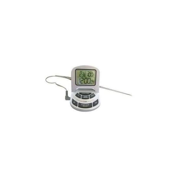 Ugnstermometer - ALLA FRANCE - Vridbar ram - Rostfritt stål - 0 till 300°C - Timer, Alarm, Klocka