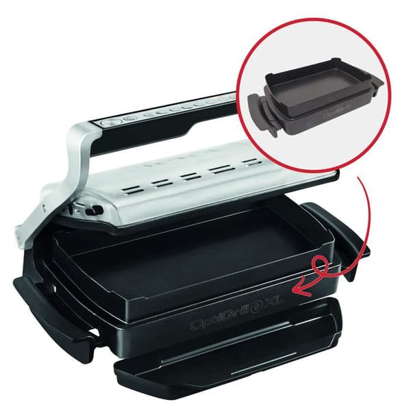 Tefal XA7258. Bredd: 225 mm, Djup: 430 mm, Höjd: 100 mm. Antal: 1 st. Produktfärg: Svart, Stål