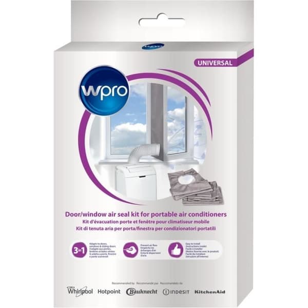 WPRO CAK002 - Universal 3 i 1 avgassats för bärbar luftkonditionering.