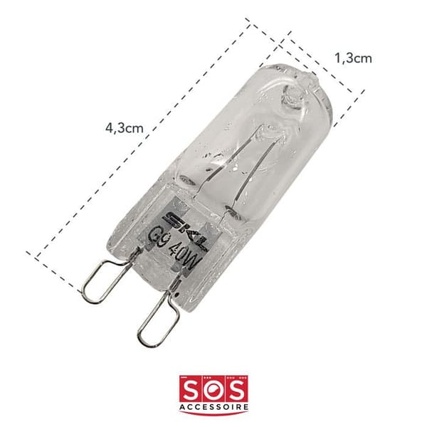 40W halogenlampa för Whirlpool AKZM 770/NB spis - Originaltillverkade del