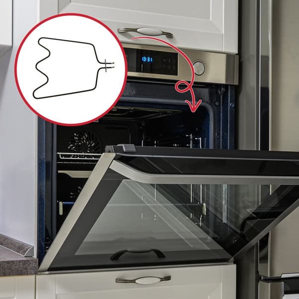 Undervärmeelement 1150 W för Whirlpool spis - Svart