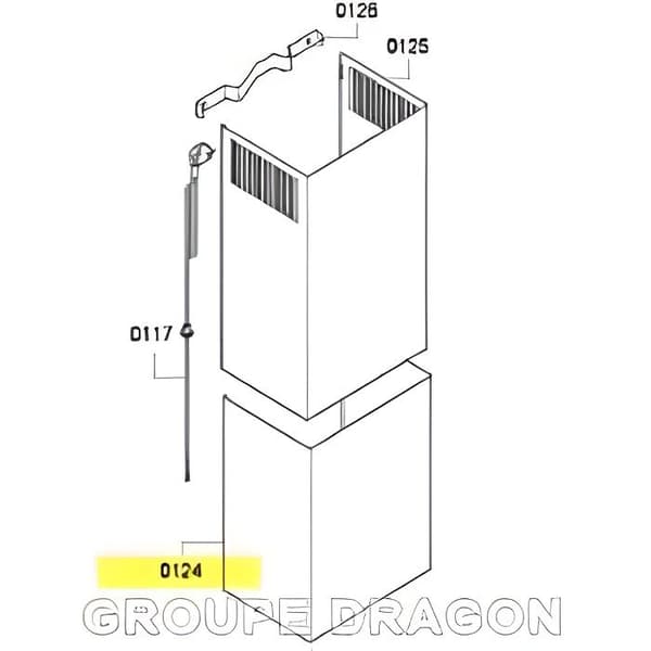 Nedre luftkanal för SIEMENS huv - LC958BB60 - Huvfilter - Originaltillverkade del
