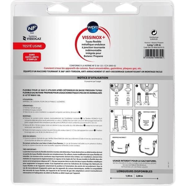 VISSINOX TBV150+ Butan Propan Gas - Obegränsad