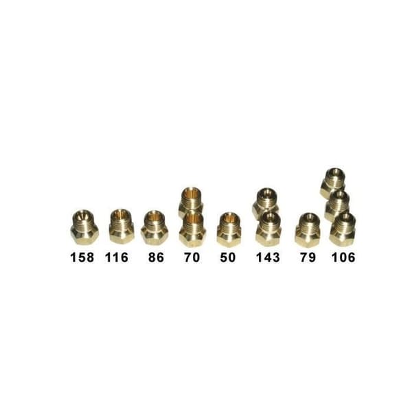 Påse med butanpropangasinjektorer för BRANDT spis 9885971 - 72X6216 KG790E - KG790E1(BR - BVMParts