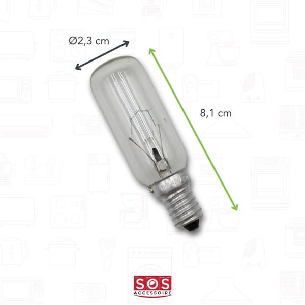 LMH009 HUVGLÖDA - T25L - 40W X2 för huva...