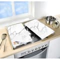 Miniatyrbild 4 av 6: Skyddsplatta för spis - WENKO - Marmor - Härdat glas - Paket med 2 - 30x52 cm
