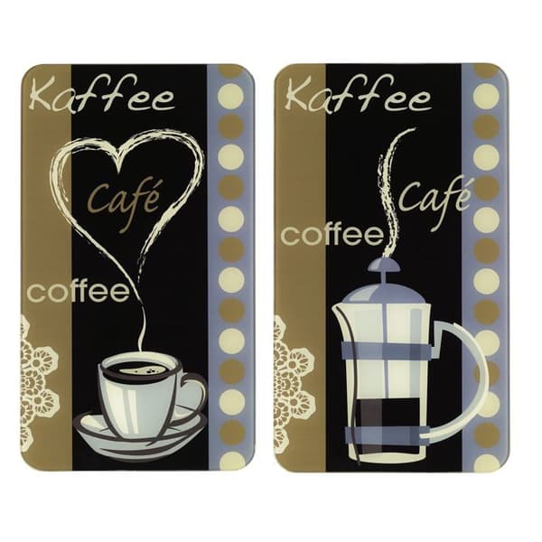 Wenko - 2 Universella spisplattor Arom av kaffe - 52 x 30 cm - Flerfärgad