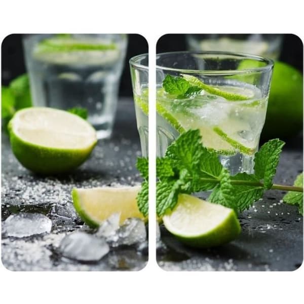 WENKO Hällskydd, "Mojito" glashäll, set om 2, härdat glas, 30x52 cm, flerfärgad