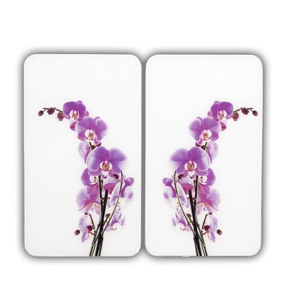 Hällskydd - WENKO - Orkidéer - Härdat glas - Set om 2 - 30x52 cm
