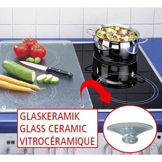WENKO Hällskydd, XL glashällskåpa "Slate", Set om 2, härdat glas, 40x52 cm, grå
