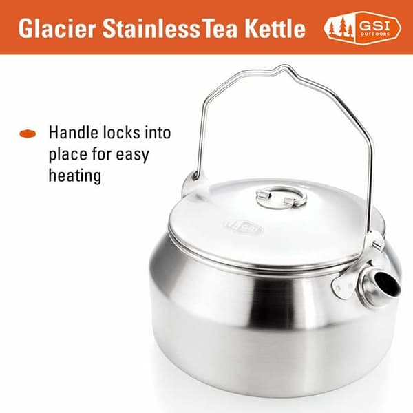 Gsi matlagningsreservdelar - 68162 - GLACIER ROSTFRI TEKETTA- 1 QT.