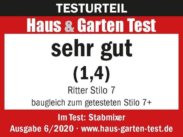 Ritter - 628.060 - Stilo 7 stavmixer, svart, sladdlös batteridriven stavmixer, tillverkad i Tyskland