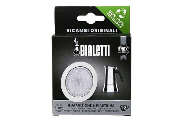 Bialetti - 0800410 - Ricambi, inkluderar 1 packning och 1 platta, kompatibel med Venus, Kitty, Musa och Class (1/2 koppar) S