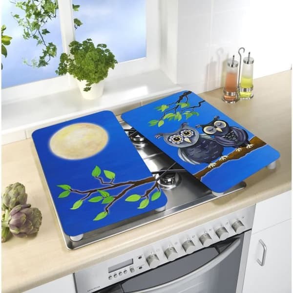 Hällskydd - WENKO - Uggla - Härdat glas - Set om 2 - 30x52 cm