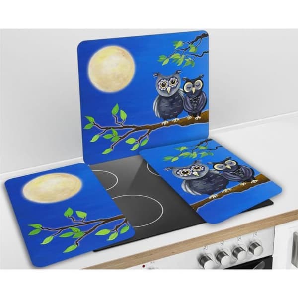 Hällskydd - WENKO - Uggla - Härdat glas - Set om 2 - 30x52 cm