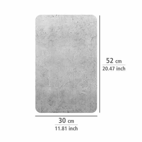 Universal Beton hällskydd, betongeffekt glashäll, set om 2, härdat glas, 30x52 cm,