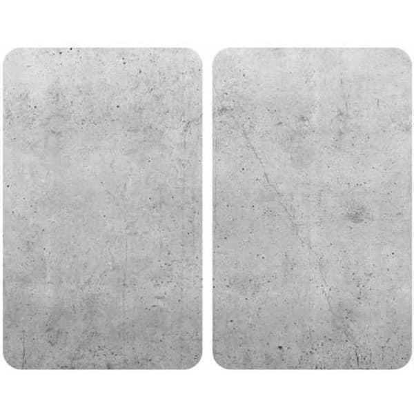 Universal Beton hällskydd, betongeffekt glashäll, set om 2, härdat glas, 30x52 cm,