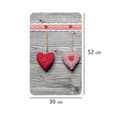 Miniatyrbild 6 av 6: WENKO Hällskydd, "Heart" glashäll, set om 2, härdat glas, 30x52 cm, flerfärgad