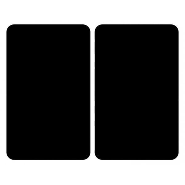 Skyddsplatta för spis - WENKO - Set om 2 - Härdat glas - 30x52 cm - Svart