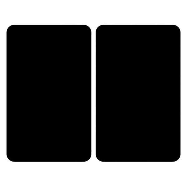 Skyddsplatta för spis - WENKO - Set om 2 - Härdat glas - 30x52 cm - Svart