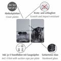 Miniatyrbild 4 av 4: Hällskydd - WENKO - Yak - Set om 2 - Härdat glas - 30x52 cm - Grå