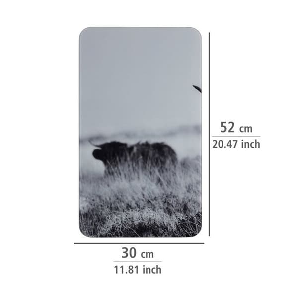 Hällskydd - WENKO - Yak - Set om 2 - Härdat glas - 30x52 cm - Grå