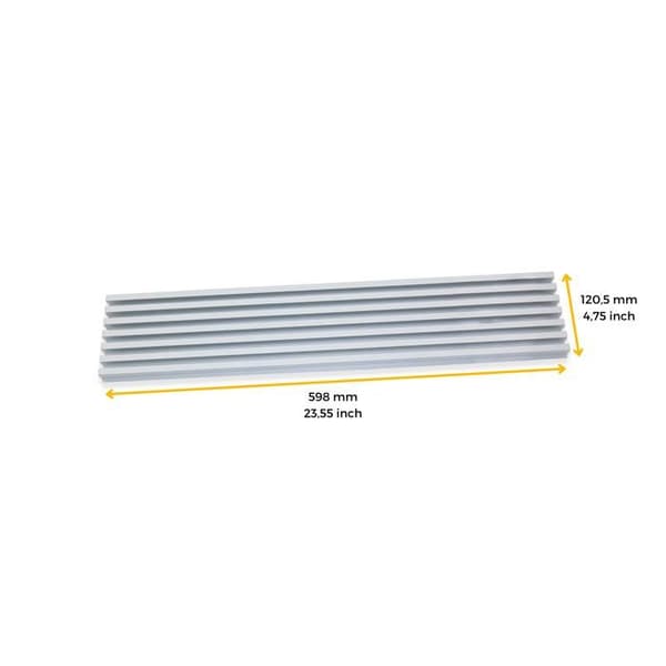 Luftventil för ugn - Emuca - 600 - Matt anodiserad - Aluminium - Plastik