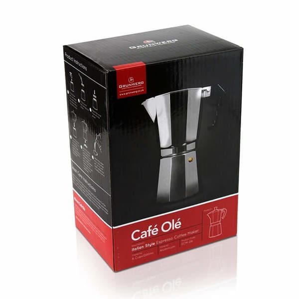 Grunwerg reservdelar för matlagning - ECM-09 - Cafe Ole Italiensk kaffebryggare i aluminium, 9 koppar (360 ml), 360 ml